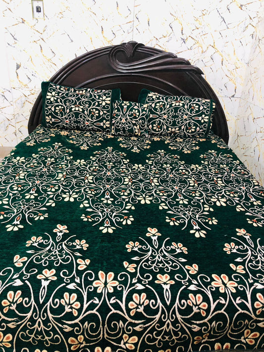 Velvet Jaquard Fancy | 4 PCS Bedsheet | King Size