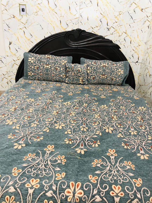 Velvet Jaquard Fancy | 4 PCS Bedsheet | King Size