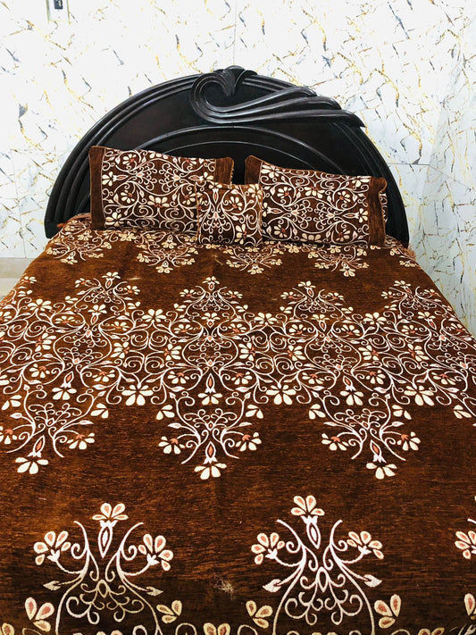 Velvet Jaquard Fancy | 4 PCS Bedsheet | King Size
